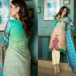 Printed Cambric Shirts Dresses By Al Zohaib 2015-16 5