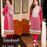 Semi Stitched Linen Shalwar Kameez By Amna Ismael 2015 4