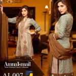 Semi Stitched Linen Shalwar Kameez By Amna Ismael 2015 6