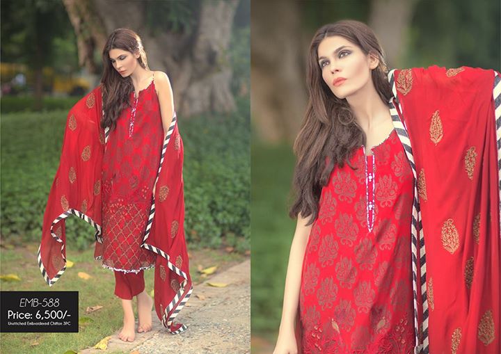 Silk Chiffon Embroidered Dresses By So Kamal 2016