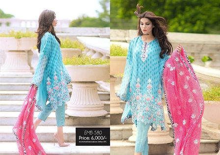 embroidered kameez & shalwar