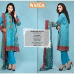 Silk Karandi Embroidery Dresses By Warda 2015-16 33