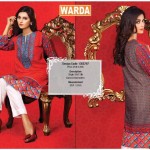 Silk Karandi Embroidery Dresses By Warda 2015-16 36