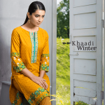 Two Piece Embroidered Polyester Kameez By Khaadi 2015 14