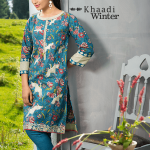 Two Piece Embroidered Polyester Kameez By Khaadi 2015 4