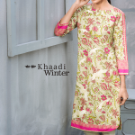 Two Piece Embroidered Polyester Kameez By Khaadi 2015 5