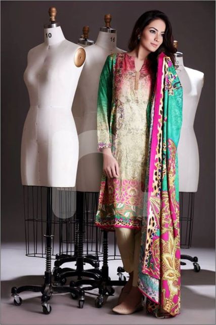 Winter Printed Kameez Designs By Nishat Linen 2015-16 10