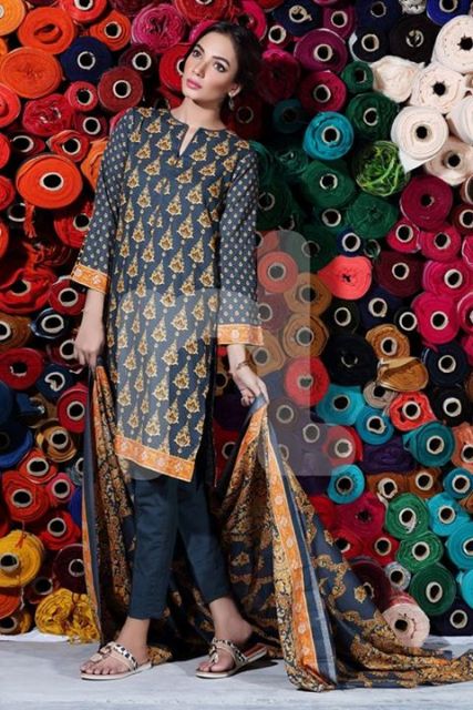 Winter Printed Kameez Designs By Nishat Linen 2015-16 3