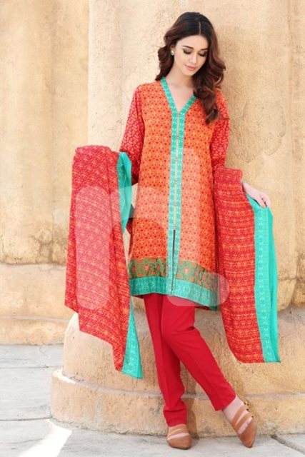 Winter Printed Kameez Designs By Nishat Linen 2015-16 6