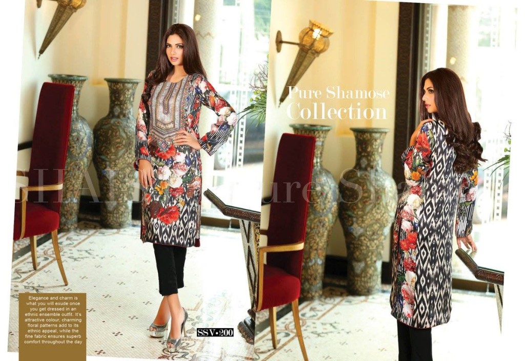 Winter Printed Kurtis By Shaista 2015-16