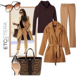 camel coat polyvore