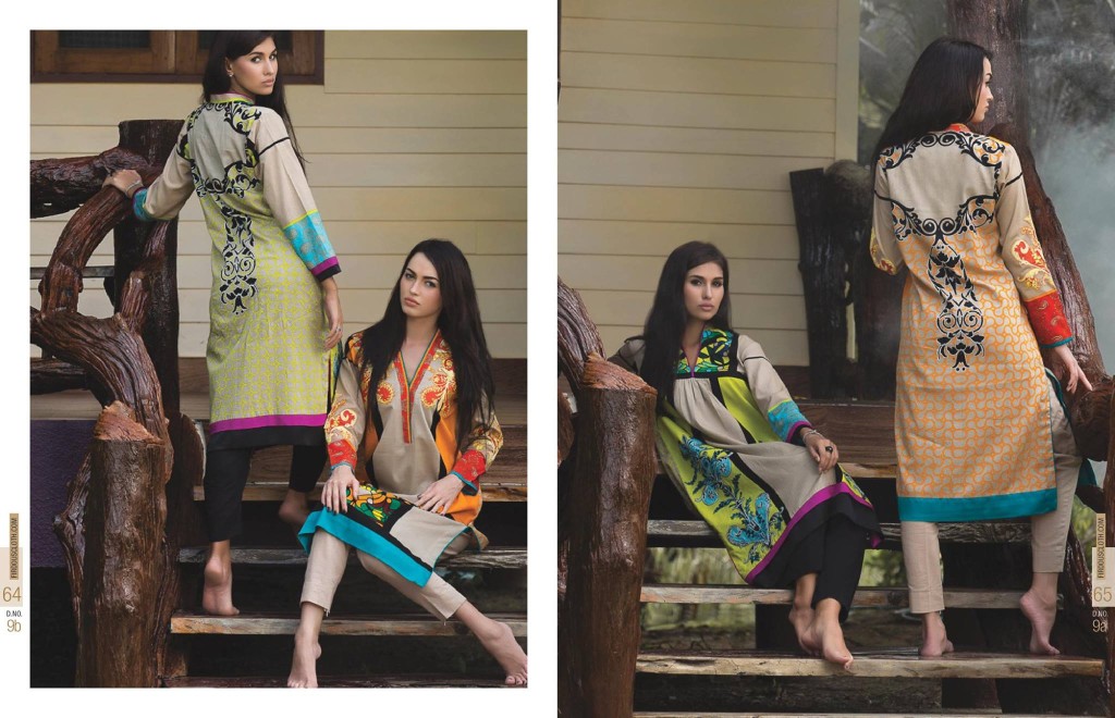 Cheap Pret Kurtis By Firdous Cloth Mills 2015-16