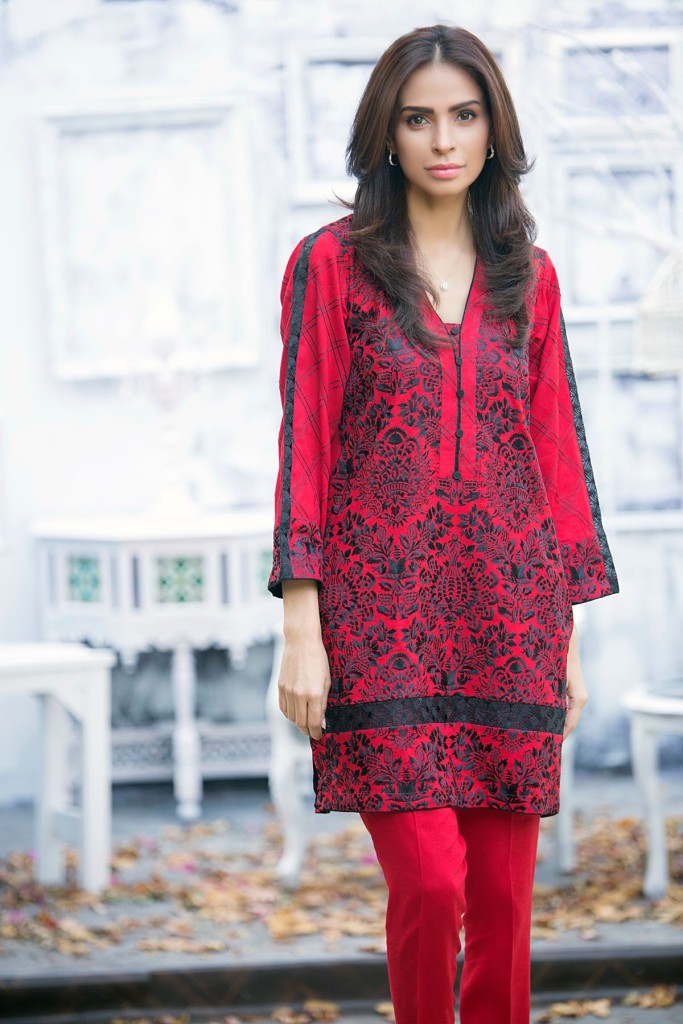 Embroidered Winter Pret Wear By Mausummery 2015-16