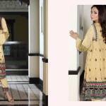 Linen Embroidered Casual Dresses By Firdous Cloth Mills 2015-16 12