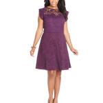 purple plus size dress