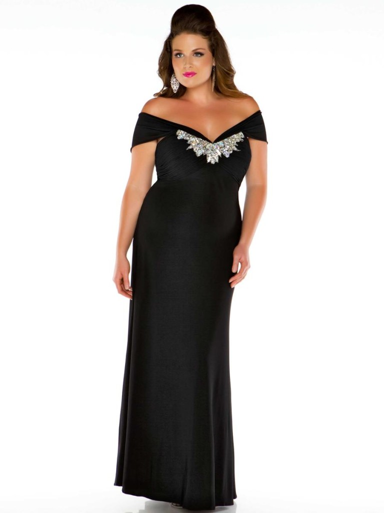 Black plus size dress