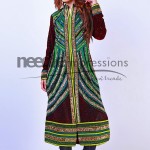 Velvet Winter Floral Print Dresses By Needle Impressions 2015-16 6