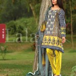 Winter Khaadi Printed Shalwar Kameez By Lala Textiles 2015-16 12