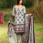 Winter Khaadi Printed Shalwar Kameez By Lala Textiles 2015-16 13