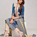 Areeba Saleem Shawl Dresses ZS Textiles 2016 11