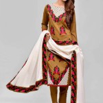 Areeba Saleem Shawl Dresses ZS Textiles 2016 4