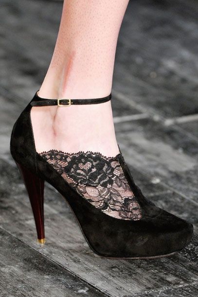 lace high heel shoes