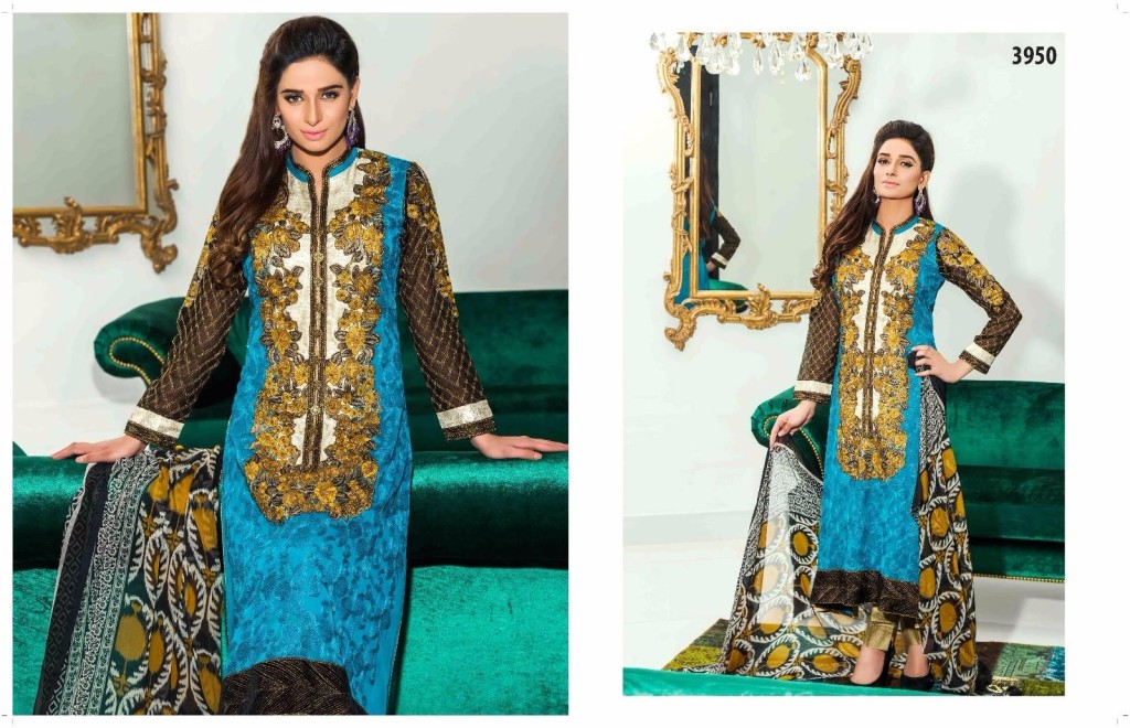 Long Kameez Chiffon Dresses Tawakal Fabrics 2016 6