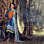 Marina Fabric Embroidered Dresses By Lala Textiles 2015-16 2