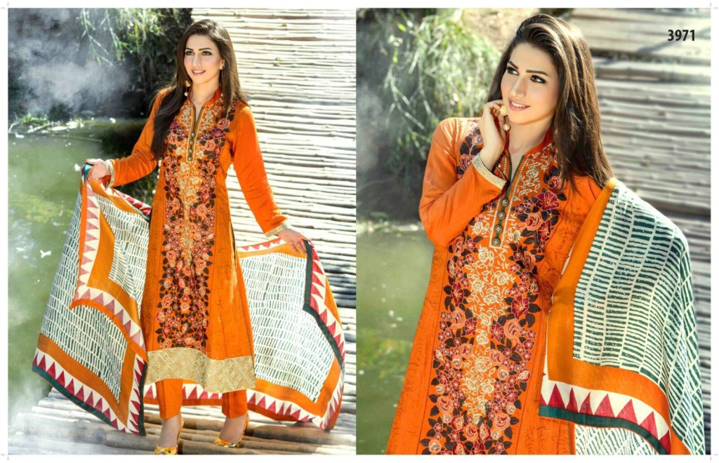 Viscose Shawl Dresses Tawakkal Fabrics Collection 2016 7