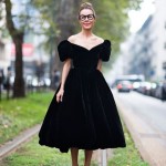 Women Velvet Dresses Winter Casual Street Style Looks 5