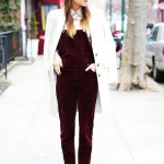 Women Velvet Dresses Winter Casual Street Style Looks 7