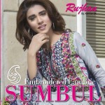 Cambric Embroidered Spring Collection Rujhan Fabrics 2016