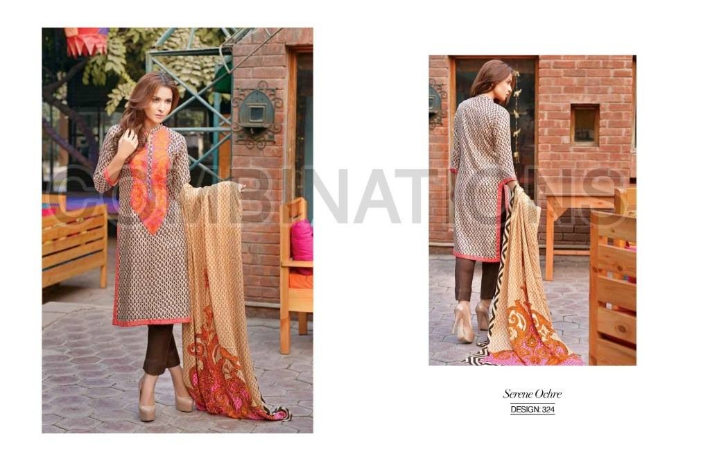 Combination Embroidered Dresses Riaz Arts Collection 2016 4