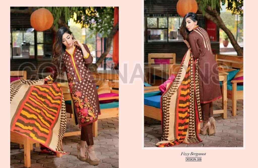 Combination Embroidered Dresses Riaz Arts Collection 2016