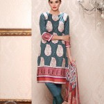 Spring Embroidered 3 Piece Collection Khaadi 2016 11