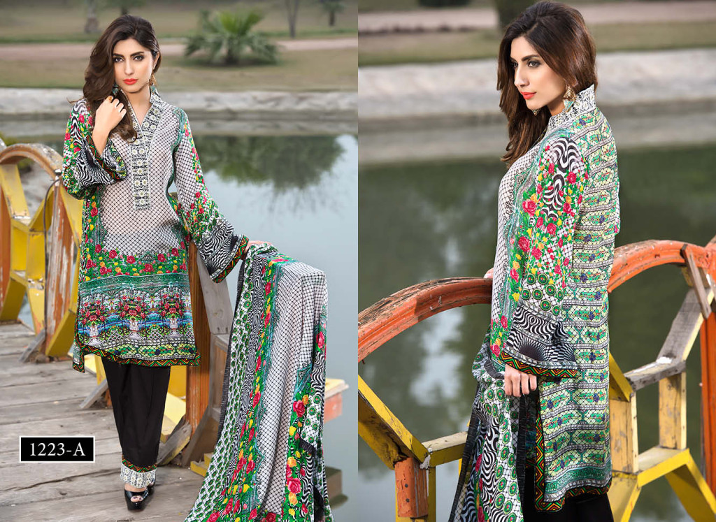 Digital Printed Cotton Silk UnStitched Collection 2016 11