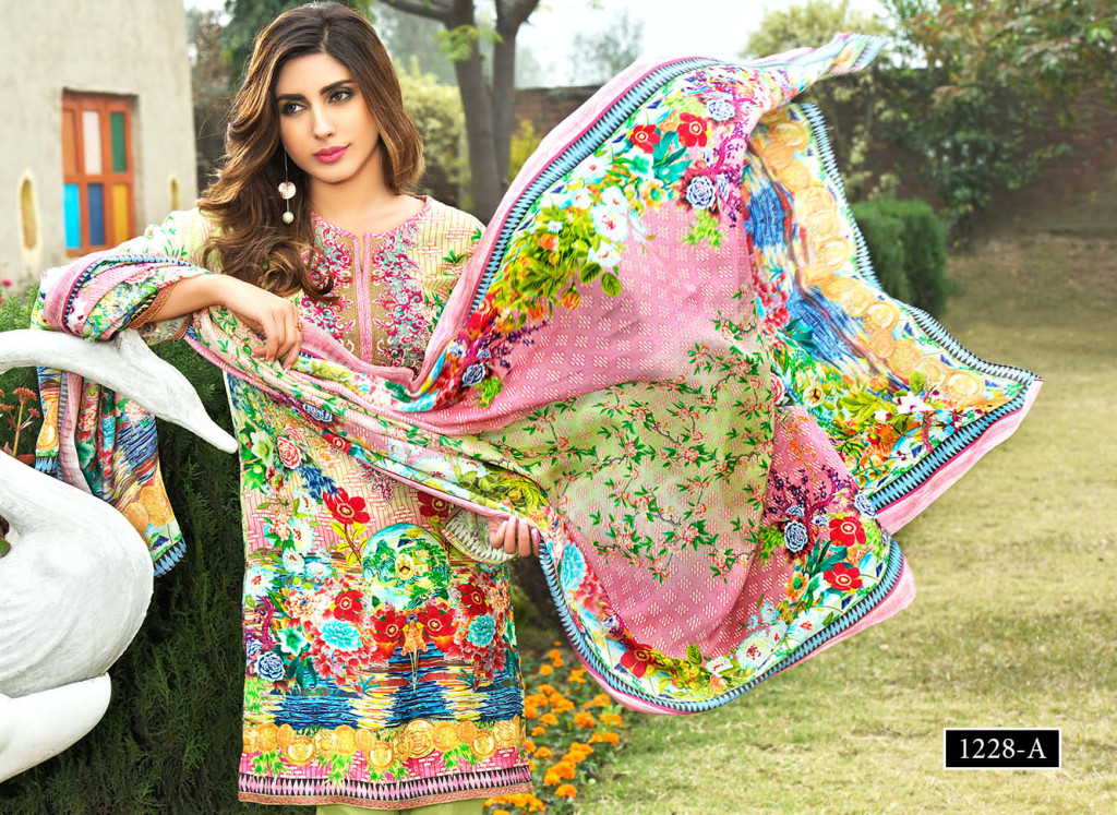 Digital Printed Cotton Silk UnStitched Collection 2016 5