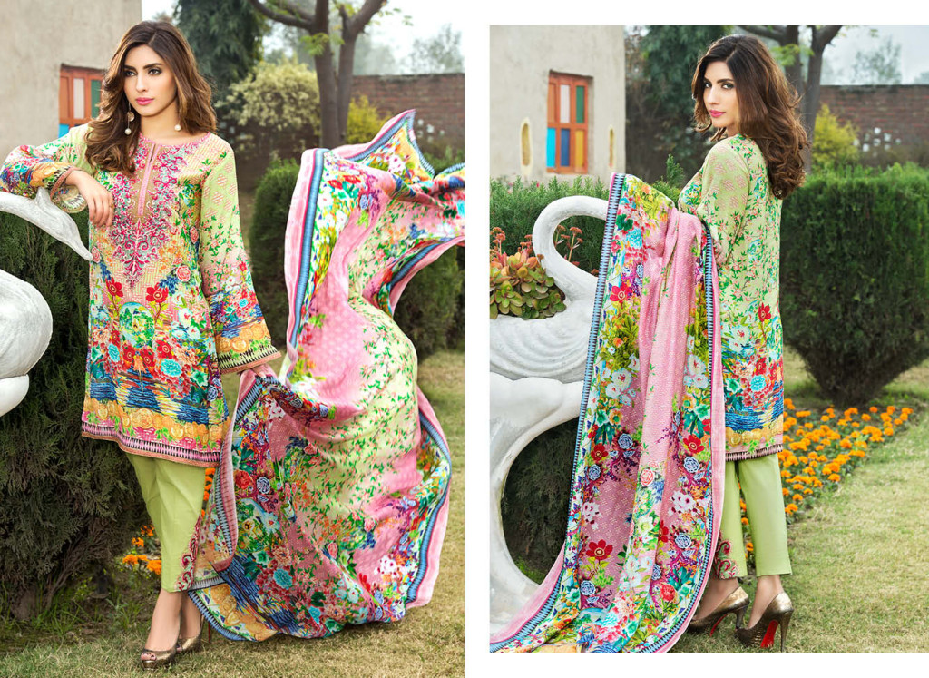 Digital Printed Cotton Silk UnStitched Collection 2016 6