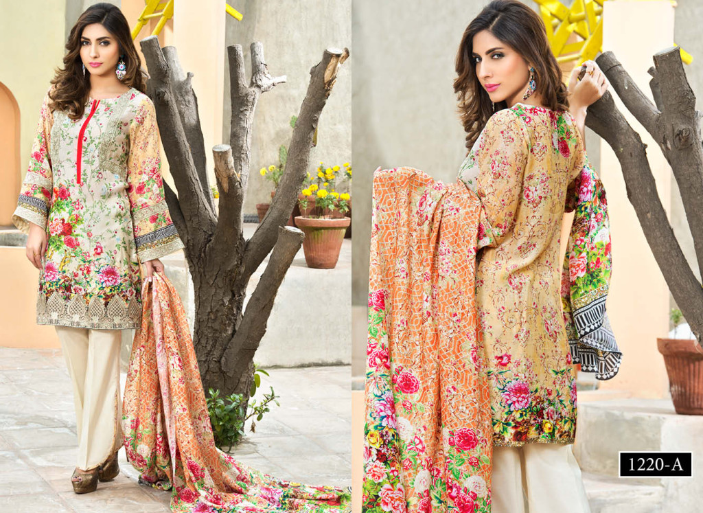 Digital Printed Cotton Silk UnStitched Collection 2016 7