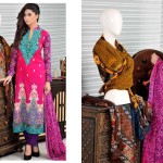 Sawera Embroidered Lawn Shalwar Kameez By Salam Textile 2016