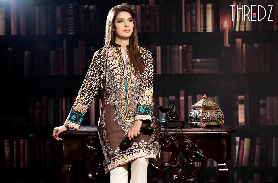 Printed Embroidered Stitched Kurtis