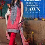 Three Piece Embroidered Lawn Gul Ahmed Collection 2016