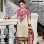 Three Piece Embroidered Lawn Gul Ahmed Collection 2016 3