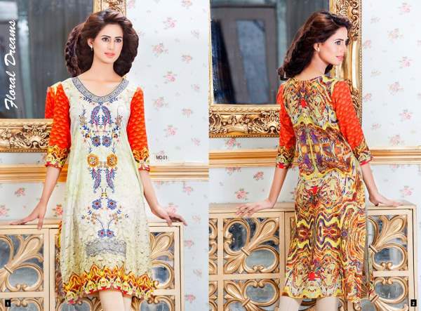 Digital Printed Kurtis Monsoon Collection By Moon Textiles 2016