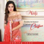 Embroidered Crinkle Chiffon Eid Ul Azha Collection Motifz 2016-17