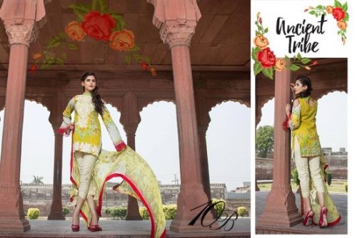 Qalamkar Eid Lawn Collection Embroidered Modern Dresses 2017