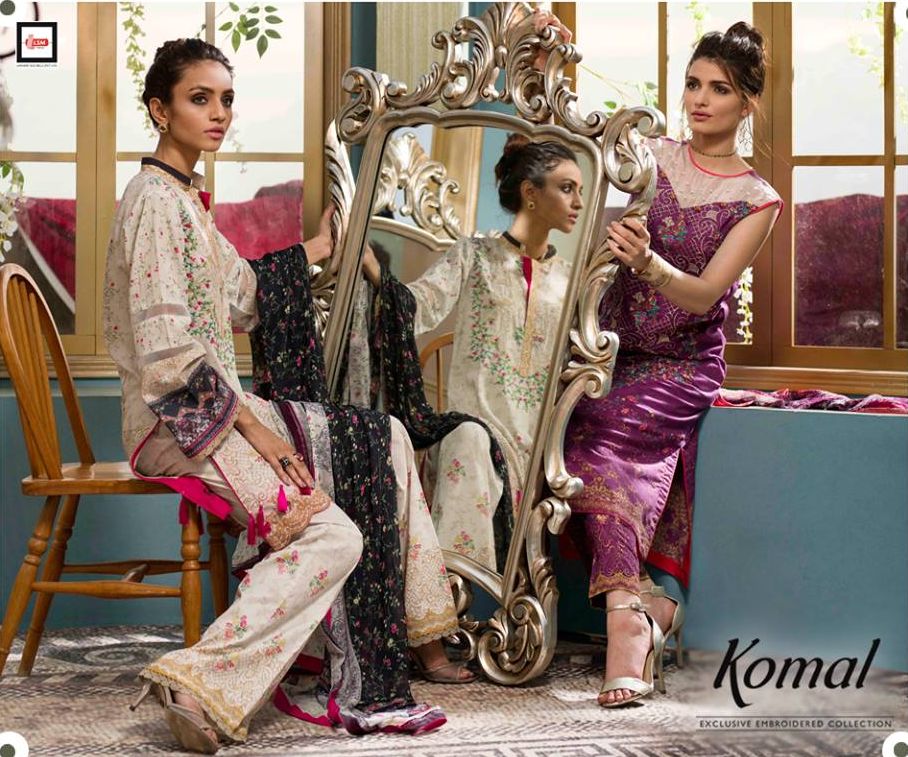 LSM Fabrics Komal Autumn Lawn Collection 2017