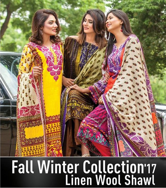 Lala Winter Linen Dresses Premium Collection 2017-18