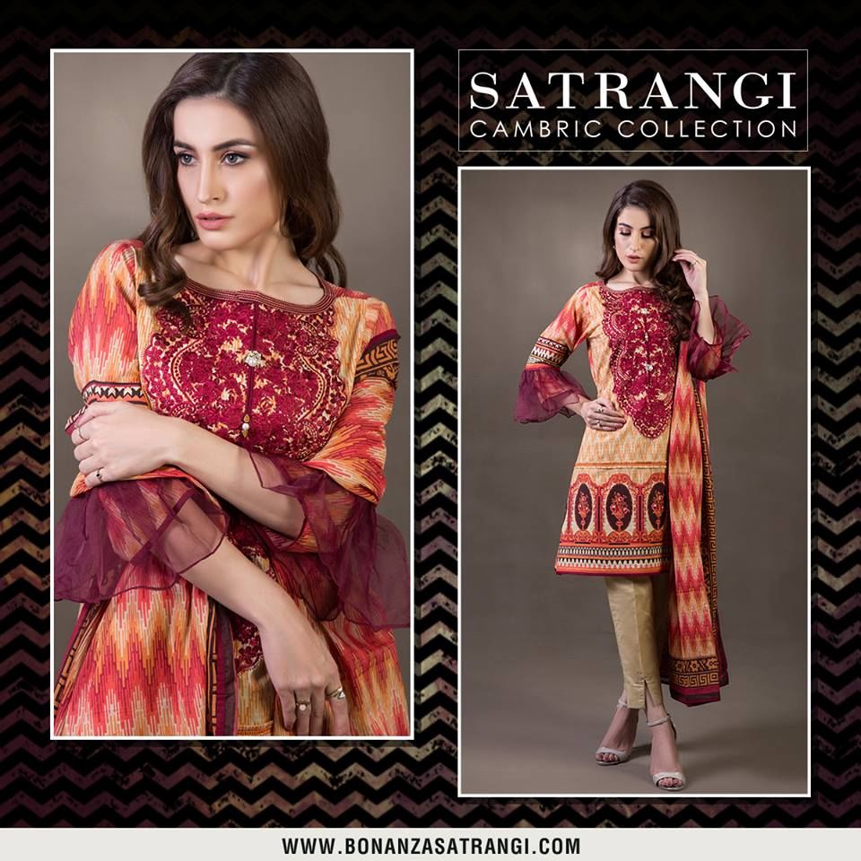 Bonanza Satrangi Cambric Dresses Collection 2018