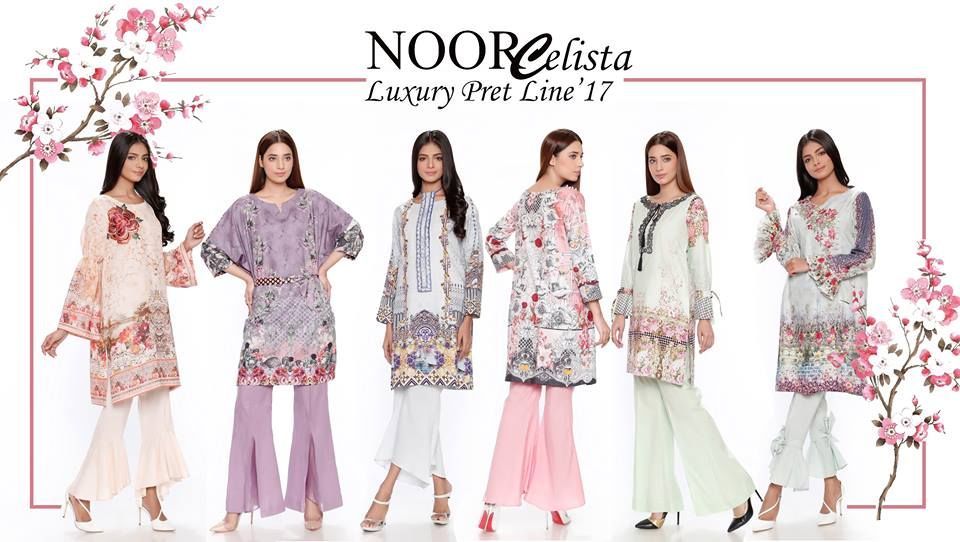 Noor Luxury Pret Dresses Saadia Asad Collection 2018